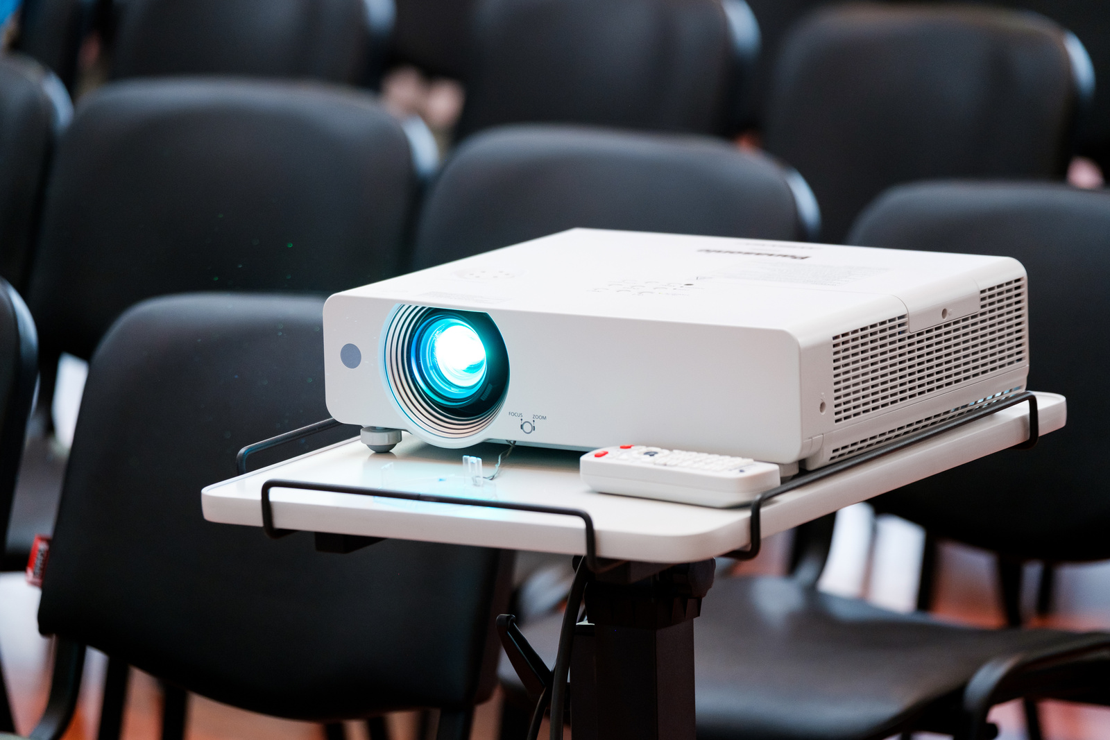 Working projector at the conference